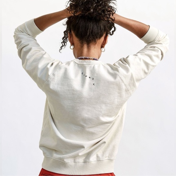 Clare V OUI Long Sleeve Crew Neck Sweatshirt - Picture 3 of 10